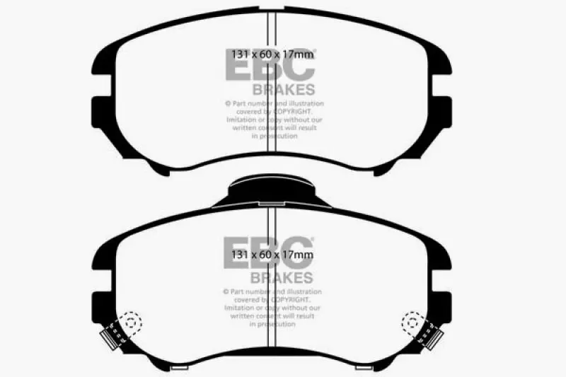 Ebc Ultimax2 Front Brake Pad Set For 2007–2008 Hyundai Elantra 2.0L Sedan 1