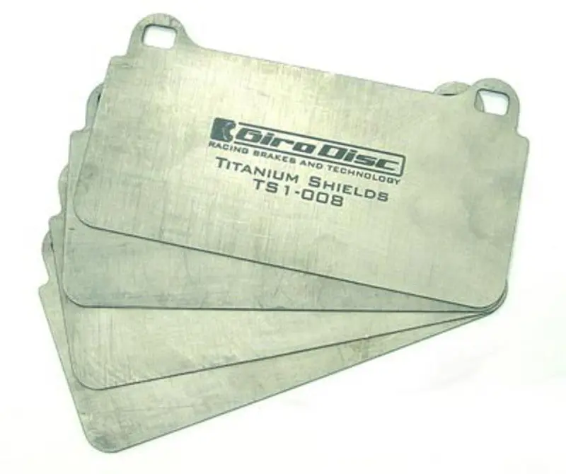 Girodisc Titanium Brake Pad Shields – Front, For 2008 Mercedes-Benz Clk63 Black Series (C209) 1
