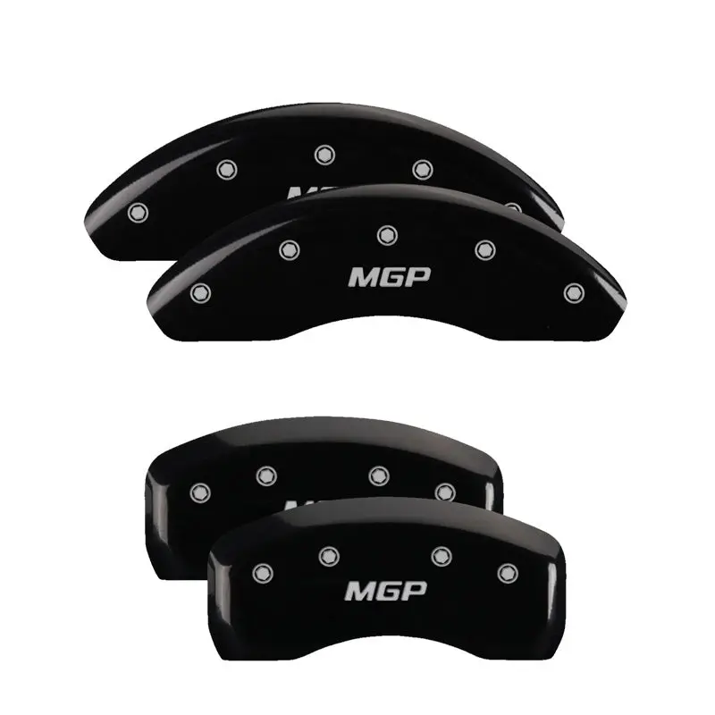 Mgp Engraved 4-Piston Caliper Covers – Front & Rear, Buick Emblem, Black Finish With Silver Accents 1