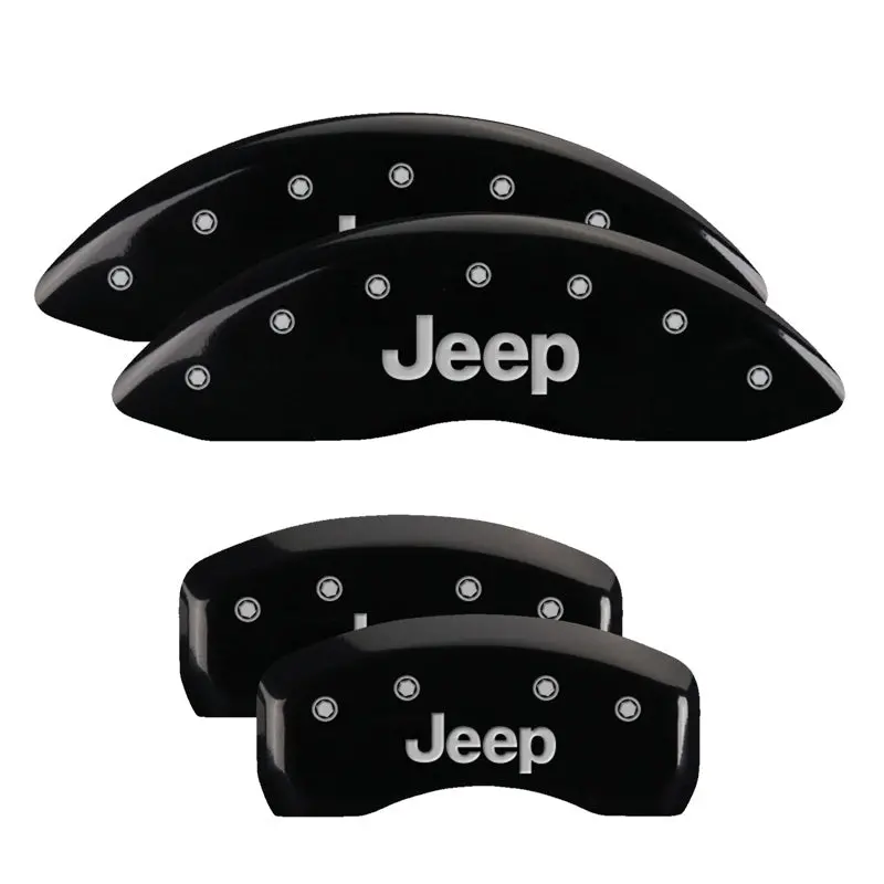 Mgp Engraved Front And Rear Caliper Covers For Jeep – Black Finish With Silver Accent 1