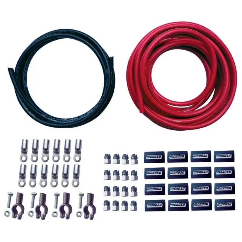 Moroso Dual Or Remote Battery Cable Kit With Screw-Type Terminals 1