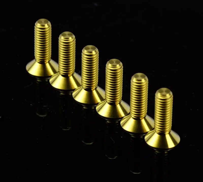 Nrg Titanium Conical Steering Wheel Bolt Kit – Chrome Gold Finish 1