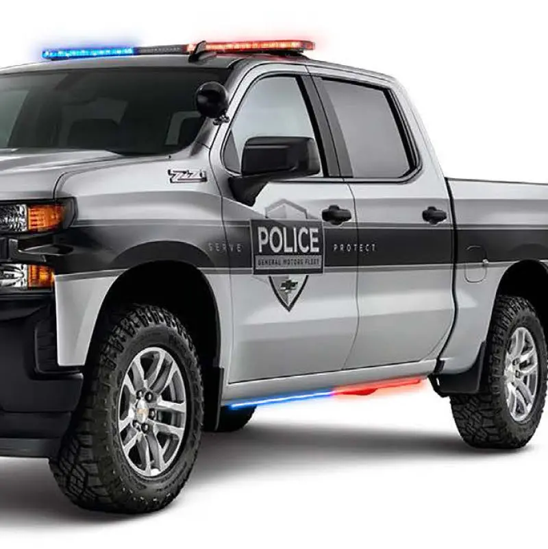 Putco Blade Rocker Sill Protectors For 2019–2023 Dodge Ram 1500 – Red & White With White Override Accent 1