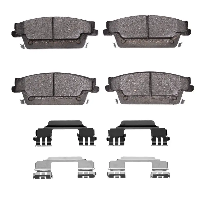 R1 Semi-Metallic Brake Pad & Hardware Kit For 2004–2011 Cadillac Srx – Rear Axle Replacement 1