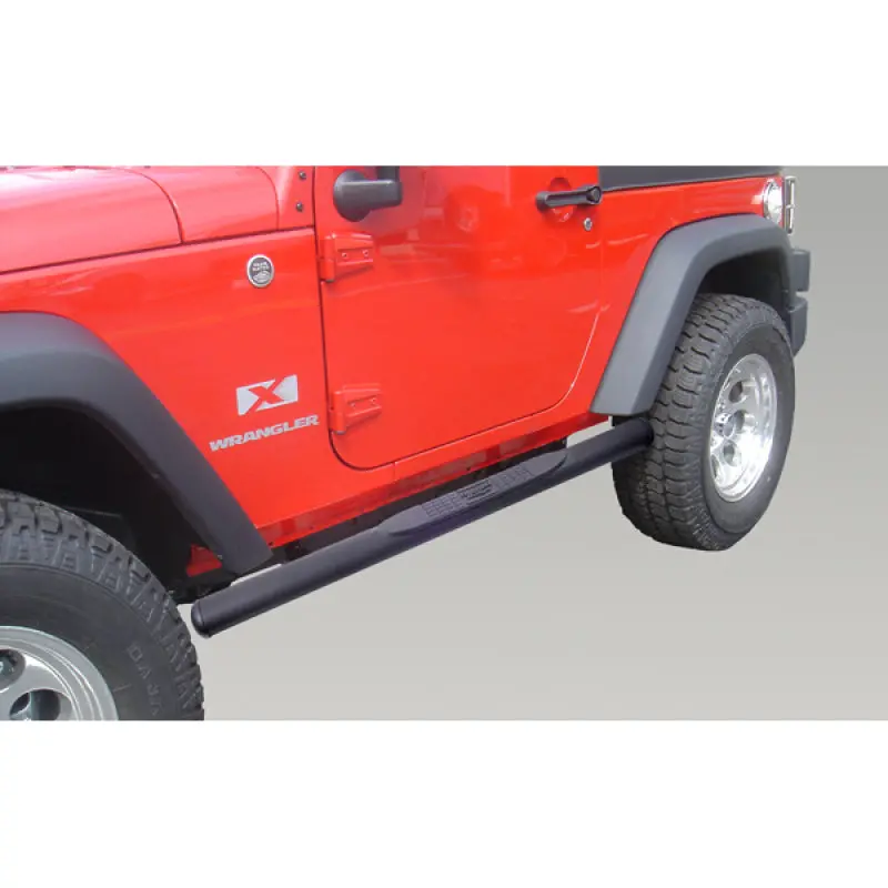 Rugged Ridge 4 1/4-In Oval Side Step Black 07-18 Jeep Wrangler Jk 1