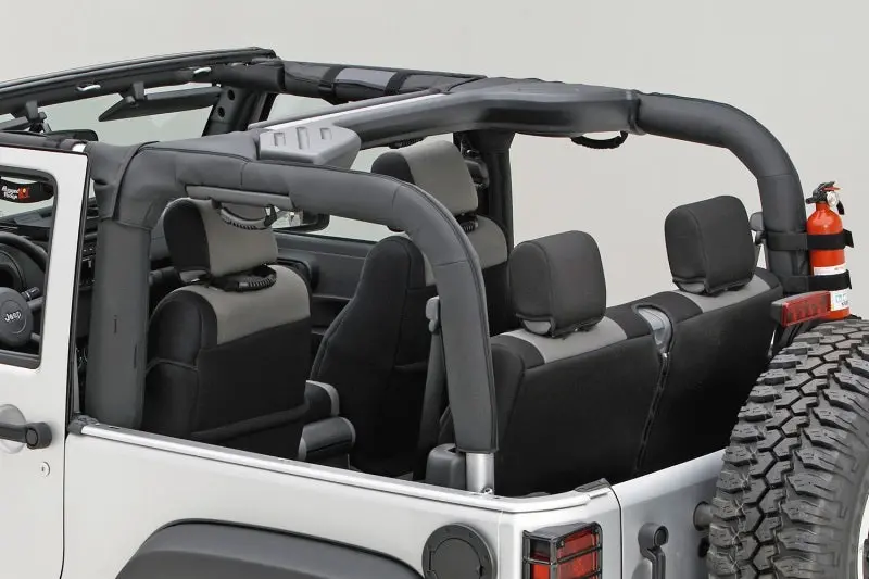 Rugged Ridge Roll Bar Cover – Black Polyester, Fits 2007–2018 Jeep Wrangler Jk 1