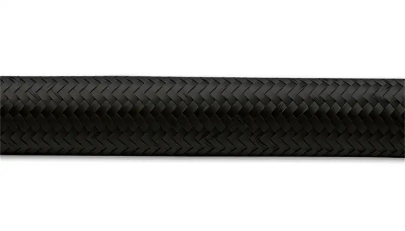 Vibrant -8 An Black Nylon Braided Flex Hose (10 Foot Roll) 1