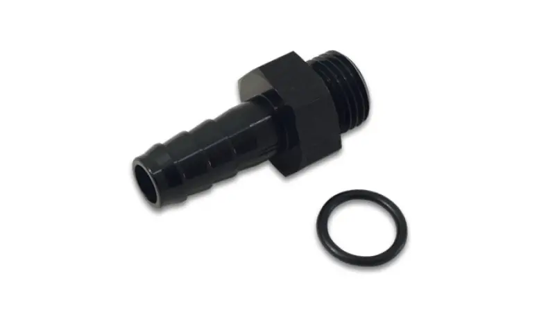Vibrant Anodized Black -6An Orb To 5/16" Barb Fitting With O-Ring – Aluminum 1