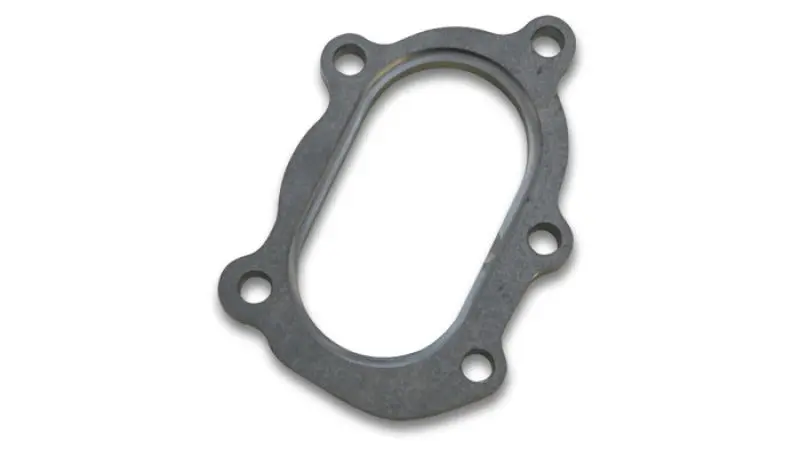 Vibrant Turbo Discharge Flange – Gt25R/Gt28R Oval Outlet (5-Bolt), Mild Steel, 0.5" Thick 1