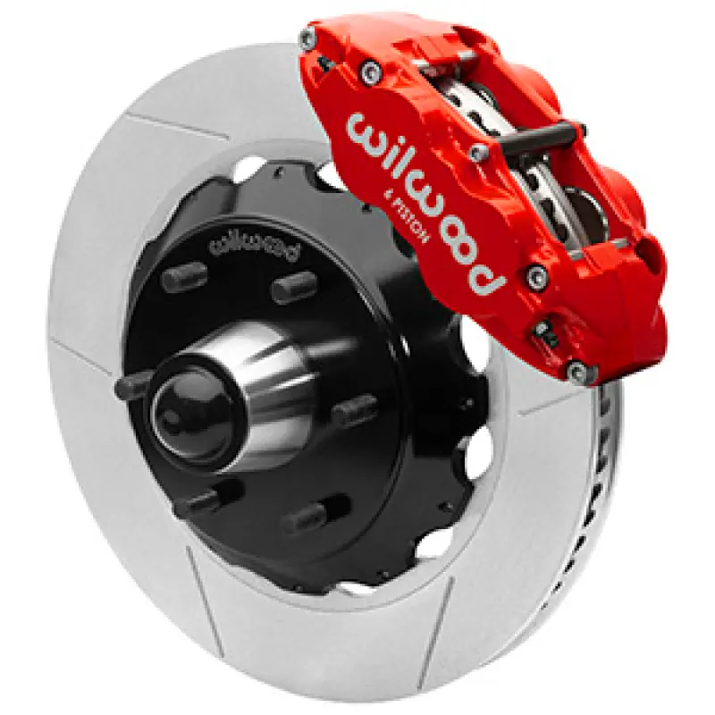 Wilwood Front Big Brake Kit For 1963–1987 Chevrolet C10 – 14-Inch Slotted Rotors, 6X5.5 Bolt Pattern, Red Calipers 1